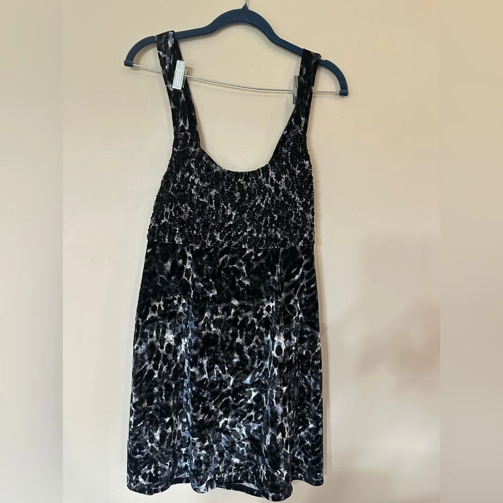 Free people‎ Velvet Textured Mini Dress in Black